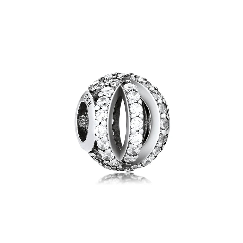 925 Sterling Silver Geometric Charm for Bracelets DIY