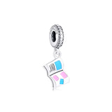 925 Sterling-Silver-Jewelry Love Diary Dangle Charm DIY Fits
