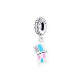 925 Sterling-Silver-Jewelry Love Diary Dangle Charm DIY Fits