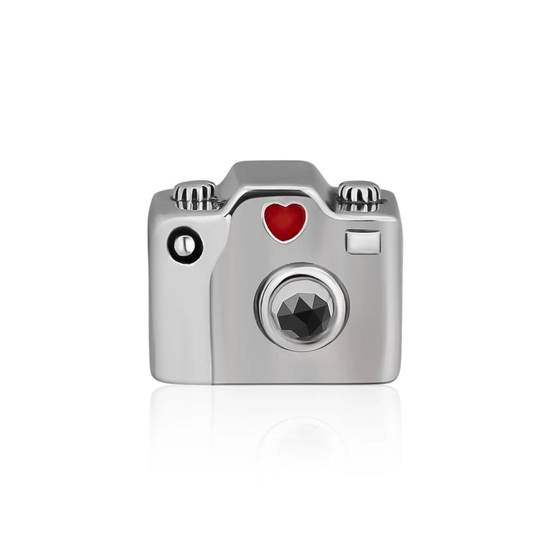 925 Silver Camera Charm Mixed Enamel DIY