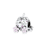 925 Sterling Silver Strawberry Carriage Charm for Bracelets DIY