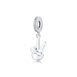 925 Sterling Silver Dangle Charm DIY Fit for Bracelets Necklace