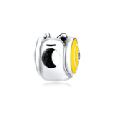 925 Sterling Silver Yellow Snails Charm DIY for Bracelets