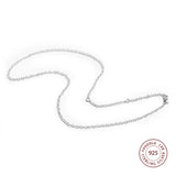 925 Silver Joined Hearts Necklace Women Fine Jewelry