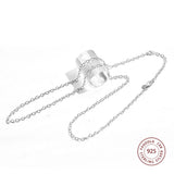 925 Silver Joined Hearts Necklace Women Fine Jewelry