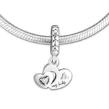 925 Sterling-Silver Baby Heart Dangle Charm DIY Jewelry Making