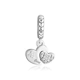 925 Sterling-Silver Baby Heart Dangle Charm DIY Jewelry Making