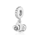 925 Sterling-Silver Baby Heart Dangle Charm DIY Jewelry Making