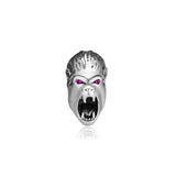 925 Sterling-Silver Orang Head Silver Charm, Purple CZ DIY Charms Bracelets