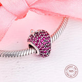 925 Sterling Silver Strawberry Charm Bead for Jewelry Making