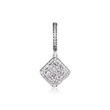 925 Sterling-Silver Purple CZ Dangle Pendant