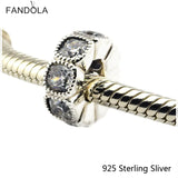 925 Silver Cushion Spacer Charms Beads for Bracelets DIY Jewelry