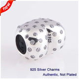 925 Silver Love Heart Charm Beads for Bracelets