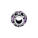 925 Sterling Silver Beads Falling in Love Fancy Pink Charms Beads