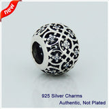 925 Silver Lattice Charm Bead for Bracelet