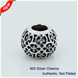 925 Silver Lattice Charm Bead for Bracelet