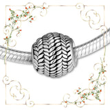 925 Silver Ear of Wheat All Around Beads for DIY Jewelry Making