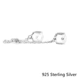 925 Sterling Silver Hearts Safety Chain Beads for Bracelet