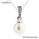 925 Silver Freshwater Pearl Charms Beads Fits Bracelets & Bangle