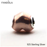 925 Silver Heart Charms Beads for Bracelets, DIY Jewelry