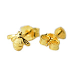 925 Silver Gold-Plated Heart & Bee Stud Earrings DIY Jewelry Making