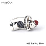925 Sterling Silver Christmas Stocking Charm Bead Fits Bracelets