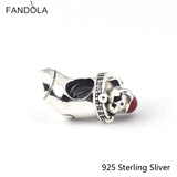 925 Sterling Silver Christmas Stocking Charm Bead Fits Bracelets