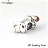 925 Sterling Silver Christmas Stocking Charm Bead Fits Bracelets
