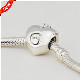 925 Silver Club Charms Heart DIY Beads for Bracelet Making