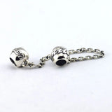 925 Sterling Silver Family Ties Safety Chain DIY Charms for Bracelets