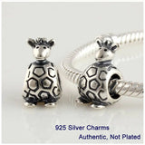 925 Silver Threaded Charms Flower Deer Beads Compatible with Fandola Bracelets