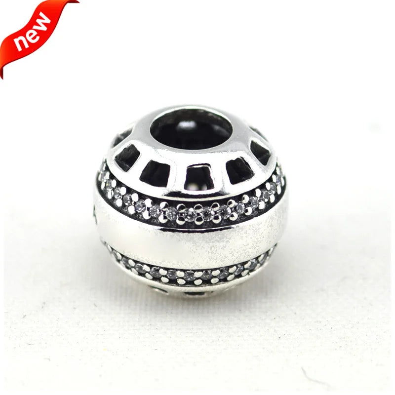 925 Silver Forever Clear Charms DIY Beads Bracelet Jewelry Making