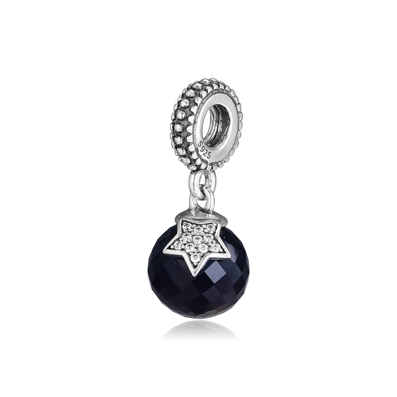 925 Silver Jewelry Moon & Star, Crystal Beads for Bracelets