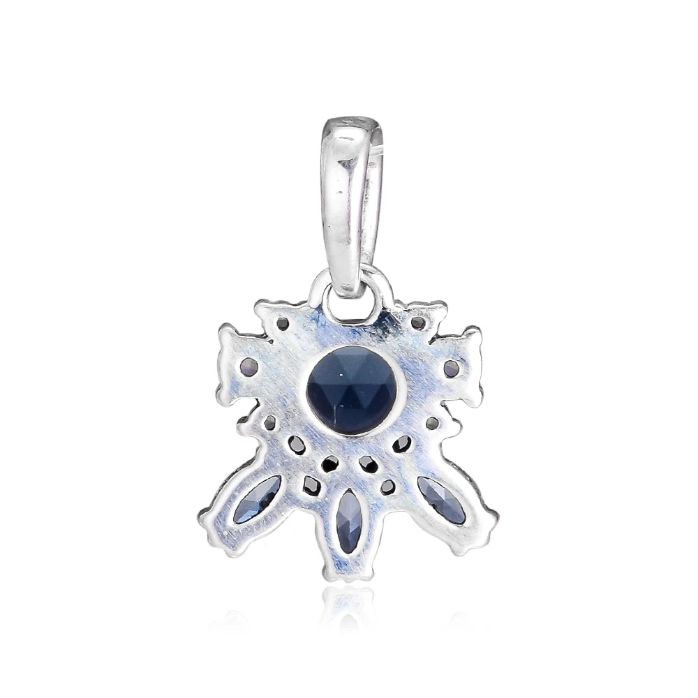 925 Sterling Silver Frost Crystal Charms Beads for Bracelets
