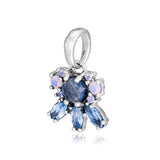925 Sterling Silver Frost Crystal Charms Beads for Bracelets