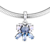 925 Sterling Silver Frost Crystal Charms Beads for Bracelets