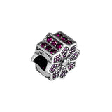 925 Sterling Silver Poinsettia Red Charms Beads for Bracelets Making
