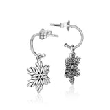 925 Silver Sparkling Braided Drop Earring, Clear CZ Dangle Earrings