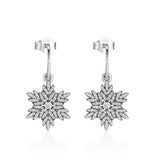925 Silver Sparkling Braided Drop Earring, Clear CZ Dangle Earrings
