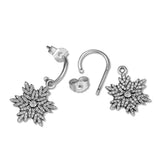 925 Silver Sparkling Braided Drop Earring, Clear CZ Dangle Earrings