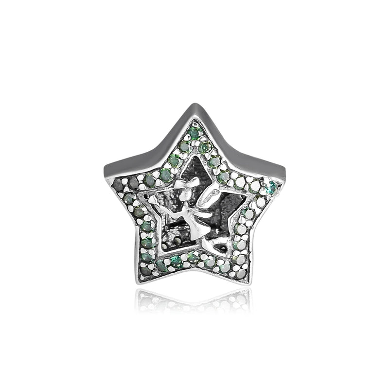 925 Silver Tinkerbell Star Charm Beads DIY Bracelet Making