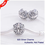 925 Silver Lacewing Butterfly Clips Charms Beads Bracelet Jewelry