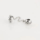 925 Silver Love Connection Safety Chain Charm Bead for Bracelets
