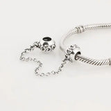 925 Silver Love Connection Safety Chain Charm Bead for Bracelets