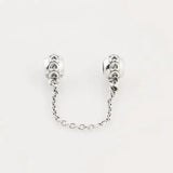 925 Silver Love Connection Safety Chain Charm Bead for Bracelets