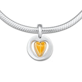 925 Sterling Silver Mom's Heart Dangle Charm for Bracelets