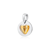 925 Sterling Silver Mom's Heart Dangle Charm for Bracelets