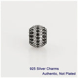 925 Sterling Silver Multi-color Crystal Ball Charms Beads