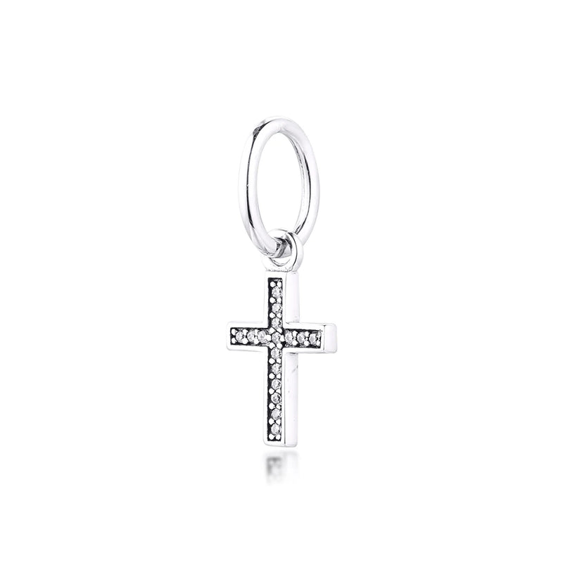 925 Sterling Silver Cross Pendant for Bracelets