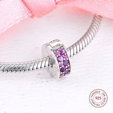 925 Silver Pink Elegance Clip Bead for Bracelet DIY Jewelry